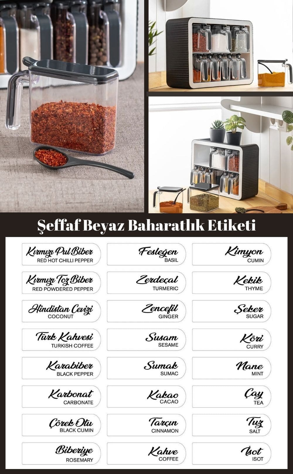 Olinman 12 Kaşıklı Baharatlık Seti
